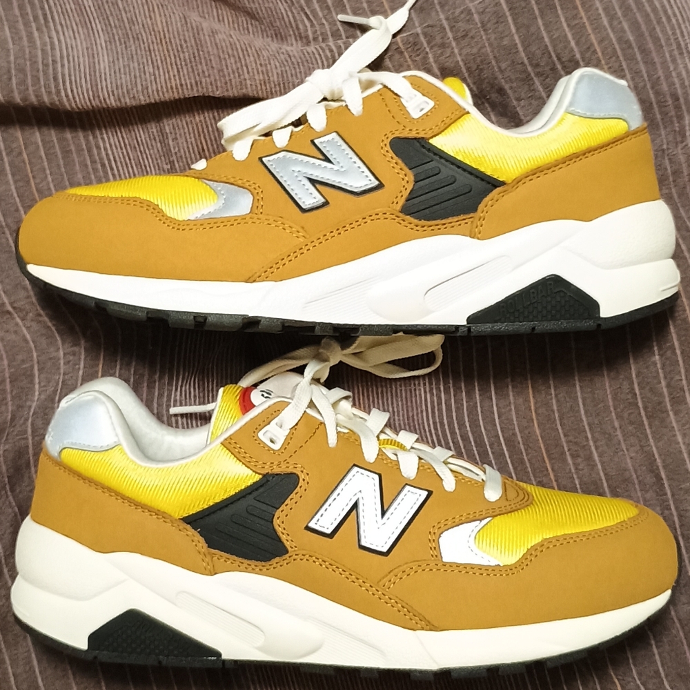NEW Balance 580 brown yellow men sz 9.5 womens 11